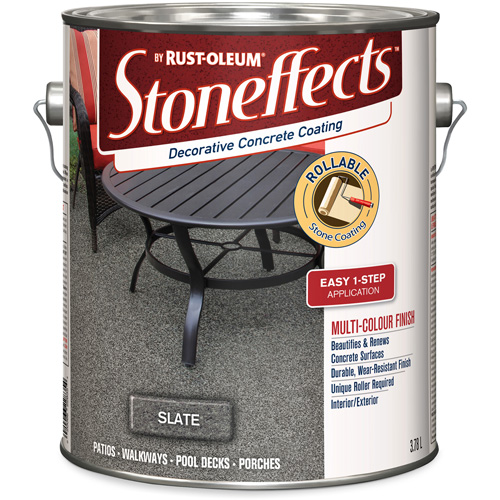 Stoneffects Decorative Concrete Coating, 3.4 L, Solvent-Based, Textured, Grey Sécurité Médic