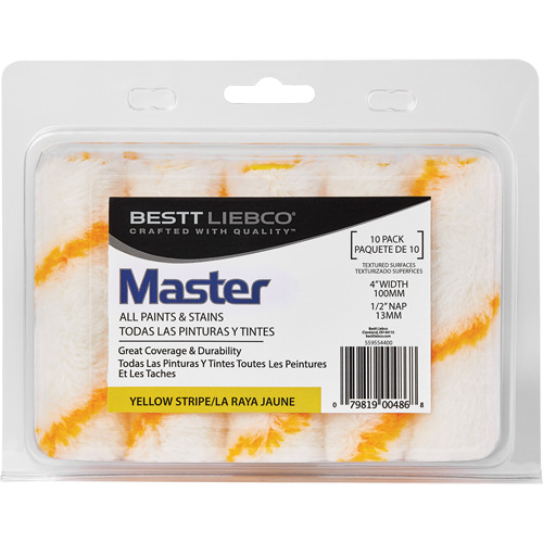 Master Yellow Stripe Mini Roller, 13 mm (1/2") Nap, 101.6 mm (4") L Sécurité Médic