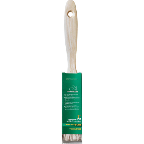 One Coat Trim & Wall Brush, White China, Wood Handle, 1" Width Sécurité Médic