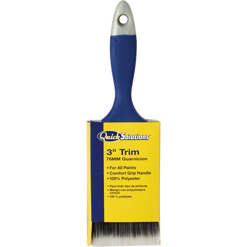 Quick Solutions Trim Brush, Polyester, Plastic Handle, 3" Width Sécurité Médic