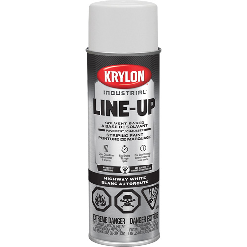 Professional Solvent-Based Marking Paint, White, 18 oz., Aerosol Can Sécurité Médic