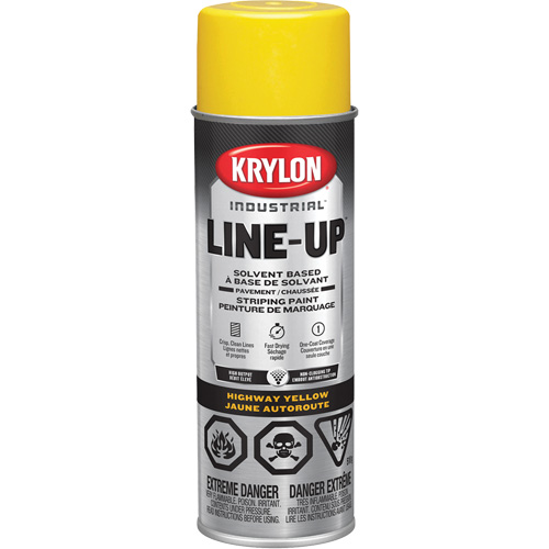 Professional Solvent-Based Marking Paint, Yellow, 18 oz., Aerosol Can Sécurité Médic