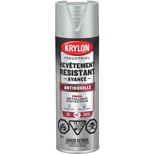 Peinture Tough Coat avec technologie Rust Barrier, Aluminium, M&eacute;tallique, 425 g, Canette a&eacute;rosol Sécurité Médic