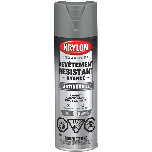 Peinture Tough Coat avec technologie Rust Barrier, Appr&ecirc;t gris, Ultra-mat, 425 g, Canette a&eacute;rosol Sécurité Médic