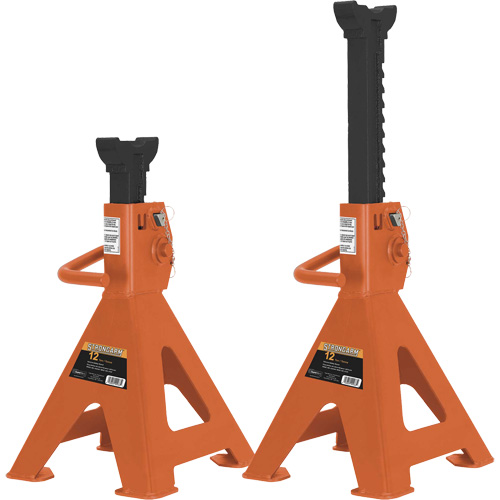 872B B&eacute;quilles de cric, Poign&eacute;e/rochet verrouillable, Capacit&eacute; de 12 tonne(s), 19-1/4" - 28-1/3" h Sécurité Médic