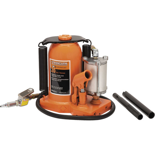 380C Bottle Jack, 20 Ton(s), Air Hydraulic, 20-5/8" Raised Height Sécurité Médic