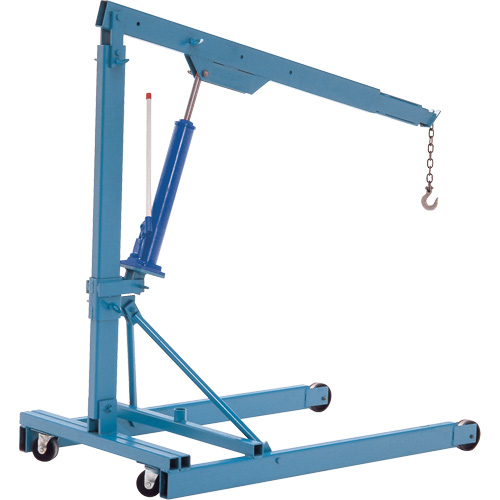 Portable Floor Cranes, 8' Lift, 1000 lbs. (0.5 tons), 70-1/2" Arm, 69-1/4" H Sécurité Médic