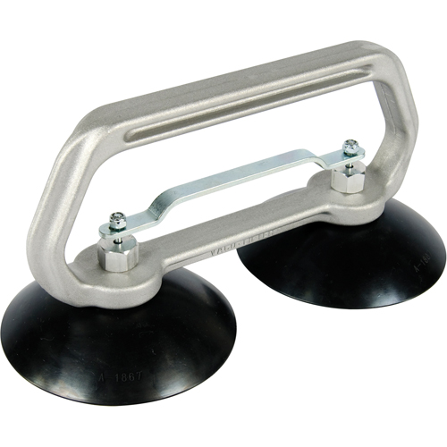 Vacuum Cups - Heavy-Duty Double Cup, 75 lbs. Capacity, 5", Pull-bar, 10" Handle Length Sécurité Médic