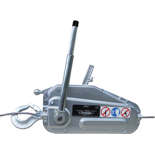 Tirfor&reg; Wire Rope Hoist - TU17, 5/16" Wire Diameter, 2000 lbs. (1 tons) Capacity Sécurité Médic