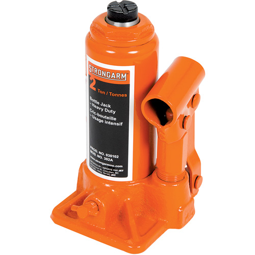 302A Bottle Jack, 2 tons, Manual Hydraulic, 12-1/2" Raised Height Sécurité Médic