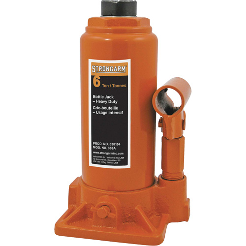 306A Bottle Jack, 6 Ton(s), 16" Raised Height Sécurité Médic