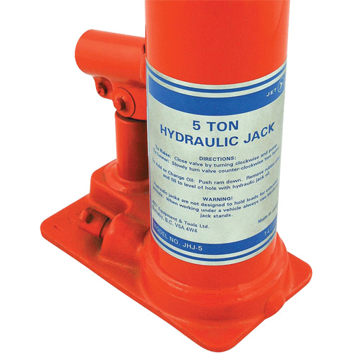 JHJ-5 Super Heavy-Duty Bottle Jack, 5 Ton(s), 15-3/8" Raised Height Sécurité Médic