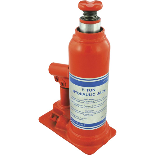 JHJ-5 Super Heavy-Duty Bottle Jack, 5 Ton(s), 15-3/8" Raised Height Sécurité Médic