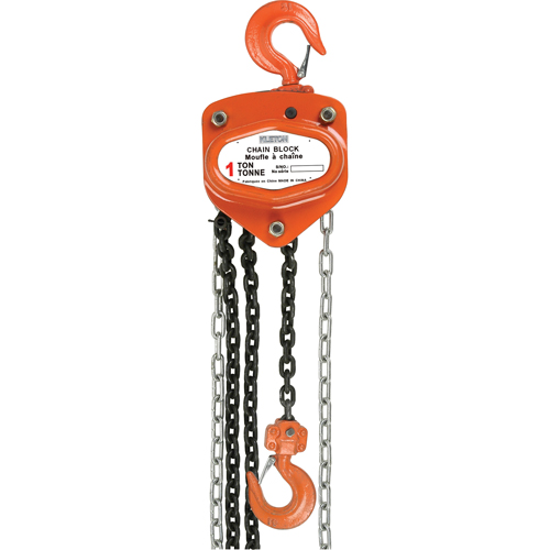 Chain Hoist, 10' Lift, 1000 lbs. Capacity, Alloy Steel Chain Sécurité Médic
