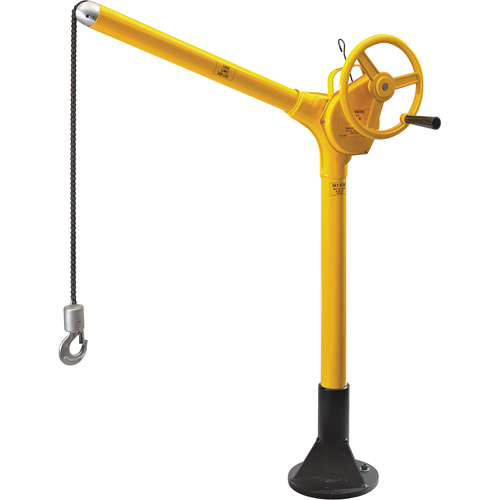 Tall Industrial Lifting Device with Bolt-Down Base, 500 lbs. (0.25 tons) Capacity Sécurité Médic