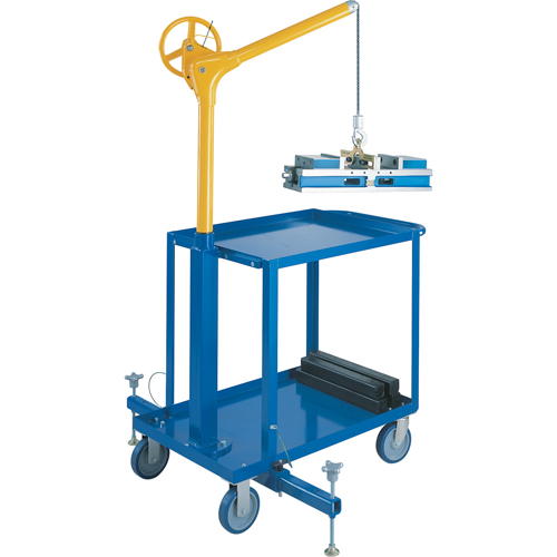Tall Industrial Lifting Device with Mobile Cart, 500 lbs. (0.25 tons) Capacity Sécurité Médic