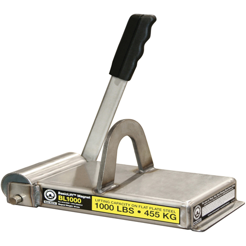 &eacute;lectro-aimants de levage de base, Capacit&eacute; de retenue 1000 lb (0,5 tonne), 11" lo x 5-5/8" la x 5-1/2" h Sécurité Médic