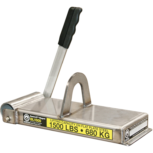 Basiclift Magnets, 1500 lbs. (0.75 tons) Holding Cap., 14-1/2" L x 5-5/8" W x 5-1/2" H Sécurité Médic