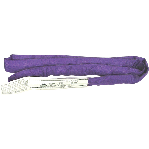 Round Slings, Purple, 2" W x 4' L, 3000 lbs. Vertical Load Sécurité Médic