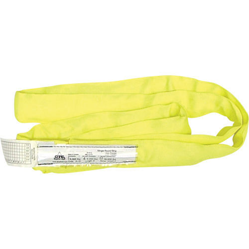 Round Slings, Yellow, 2" W x 6' L, 9000 lbs. Vertical Load Sécurité Médic