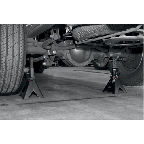 Jack Stands, Locking Pin, 6 tons Capacity, 15-7/10" - 24-2/5" H Sécurité Médic