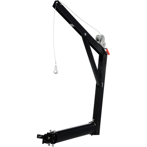 Grue &agrave; fl&egrave;che pour camion mont&eacute;e sur barre d''attelage, Capacit&eacute; de 600 lb (0,3 tonne), Limite de 84-5/8" Sécurité Médic
