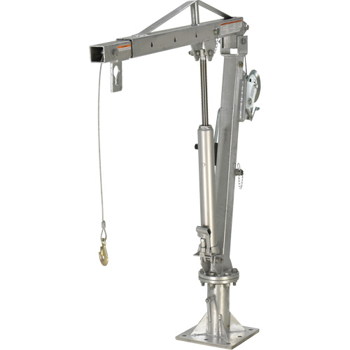Grue &agrave; fl&egrave;che pour camion actionn&eacute;e par treuil, Capacit&eacute; de 1000 lb (0,5 tonne), Limite de 97" Sécurité Médic