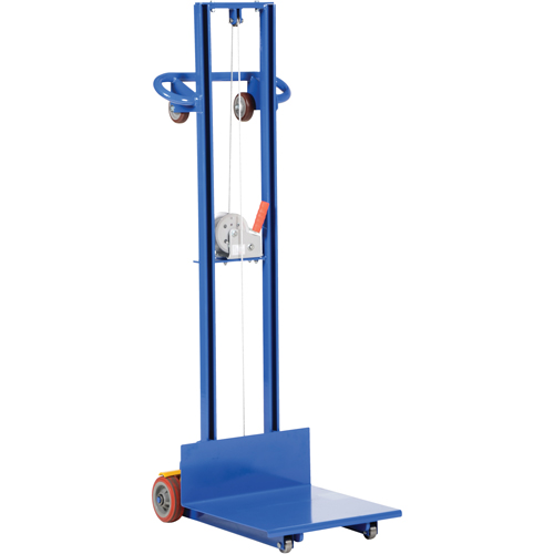 Platform Lift Stacker, Hand Winch Operated, 400 lbs. Capacity, 58" Max Lift Sécurité Médic