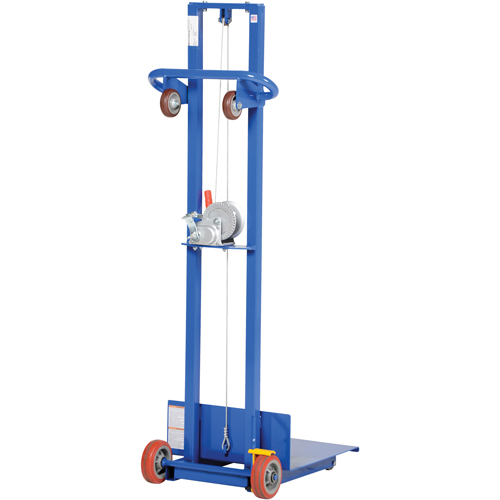 Platform Lift Stacker, Hand Winch Operated, 400 lbs. Capacity, 58" Max Lift Sécurité Médic