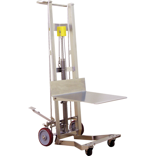Hydraulic Platform Lift Stacker, Foot Pump Operated, 750 lbs. Capacity, 54" Max Lift Sécurité Médic