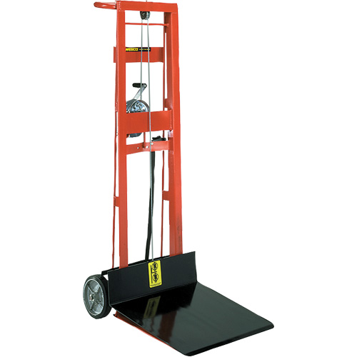 Platform Lift Stacker , Hand Winch Operated, 750 lbs. Capacity, 40" Max Lift Sécurité Médic