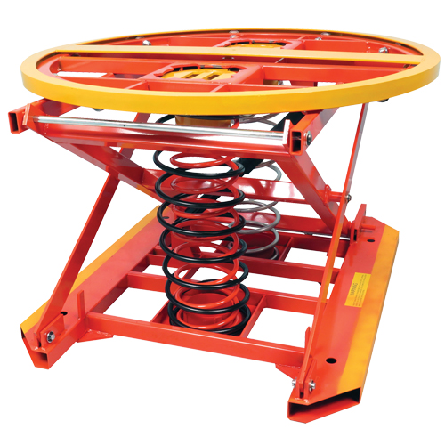 Spring Operated Pallet Positioner and Leveler, 43-1/2" L x 43-1/2" W, 4500 lbs. Cap. Sécurité Médic