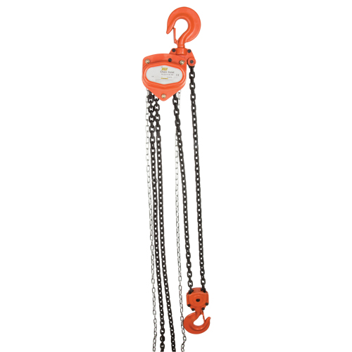 Chain Hoist, 15' Lift, 2000 lbs. (1 tons) Capacity, Alloy Steel Chain Sécurité Médic