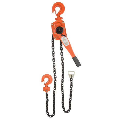 Lever Chain Hoist, 5' Lift, 6000 lbs. (3 tons) Capacity, Alloy Steel Chain Sécurité Médic