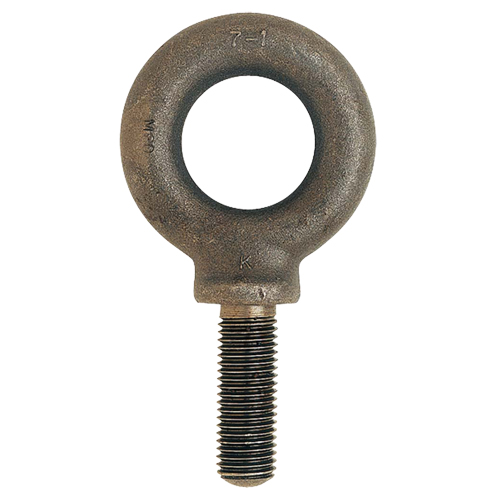 Eye Bolt, 71.50 mm Dia., 51 mm L, Uncoated Natural Finish, 4708 lbs. (2.354 tons) Capacity Sécurité Médic