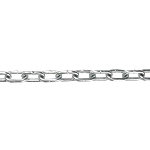 Straight Link Chain, Low Carbon Steel, 1/4" x 140' (42.7 m) L, Grade 30, 1300 lbs. (0.65 tons) Load Capacity Sécurité Médic