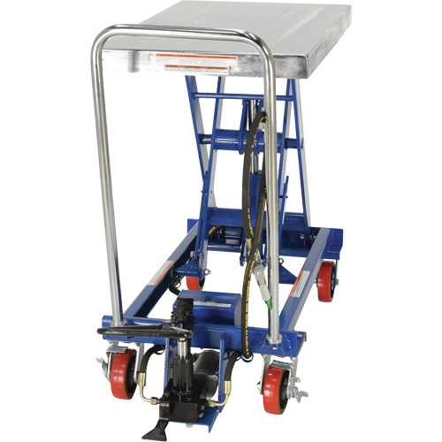 Pneumatic Hydraulic Scissor Lift Table, Steel, 32-1/2" L x 19-3/4" W, 1000 lbs. Cap. Sécurité Médic