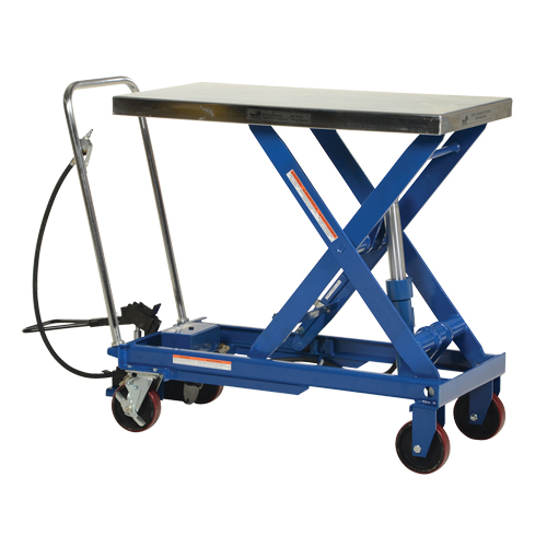 Pneumatic Hydraulic Scissor Lift Table, Steel, 39-1/2" L x 20" W, 1750 lbs. Cap. Sécurité Médic