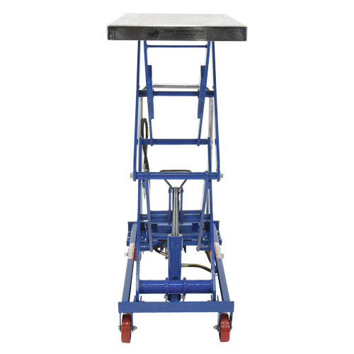 Pneumatic Hydraulic Scissor Lift Table, Steel, 35-1/2" L x 20" W, 800 lbs. Cap. Sécurité Médic