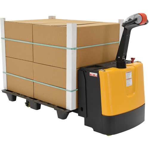Fully Powered Electric Pallet Truck, 3300 lbs. Cap., 48" L x 28.25" W Sécurité Médic