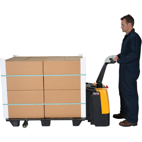 Fully Powered Electric Pallet Truck, 3000 lbs. Cap., 47" L x 25" W Sécurité Médic