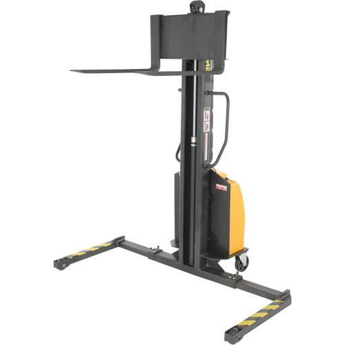 Gerbeur motoris&eacute; avec m&acirc;t &eacute;troit, Fonctionnement &eacute;lectrique, Capacit&eacute; 1000 lb, Lev&eacute;e max 63" Sécurité Médic