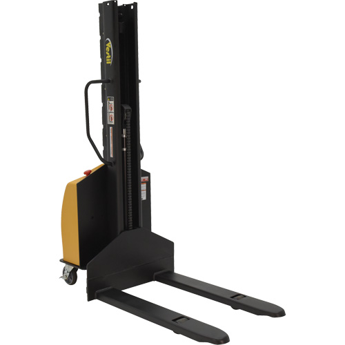 Gerbeur motoris&eacute; avec m&acirc;t &eacute;troit, Fonctionnement &eacute;lectrique, Capacit&eacute; 1000 lb, Lev&eacute;e max 63" Sécurité Médic