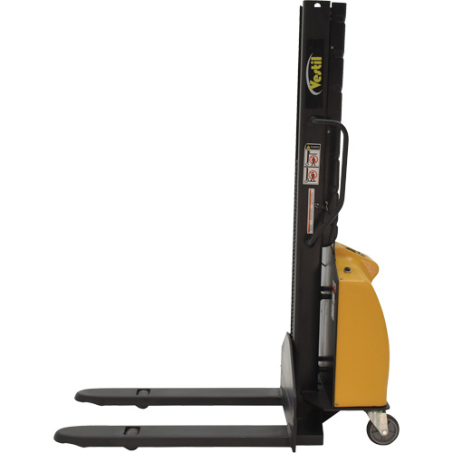 Gerbeur motoris&eacute; avec m&acirc;t &eacute;troit, Fonctionnement &eacute;lectrique, Capacit&eacute; 1000 lb, Lev&eacute;e max 63" Sécurité Médic