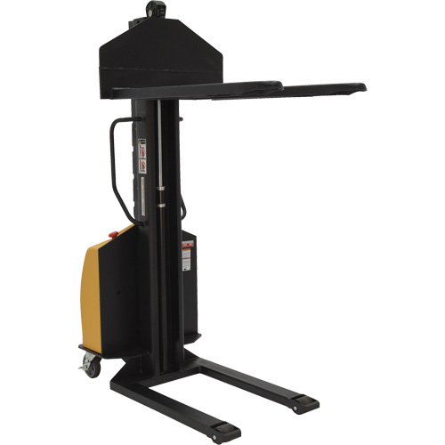 Gerbeur motoris&eacute; avec m&acirc;t &eacute;troit, Fonctionnement &eacute;lectrique, Capacit&eacute; 1000 lb, Lev&eacute;e max 63" Sécurité Médic