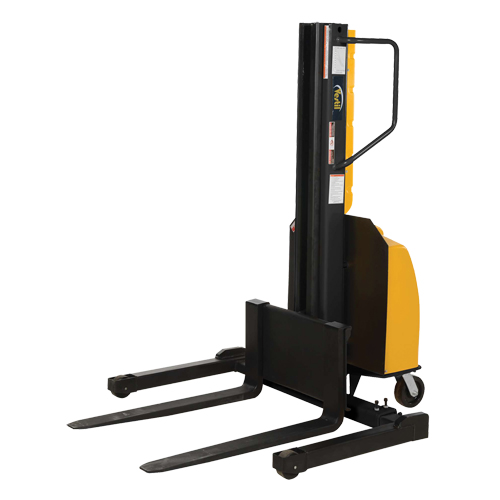 Gerbeur motoris&eacute; avec m&acirc;t &eacute;troit, Fonctionnement &eacute;lectrique, Capacit&eacute; 1500 lb, Lev&eacute;e max 98" Sécurité Médic
