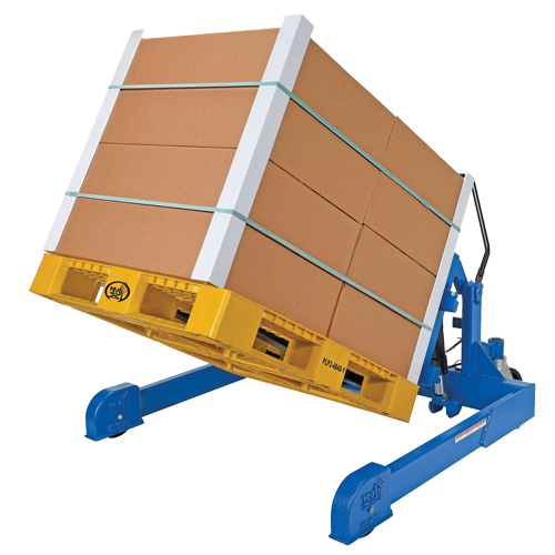 Basculeur ergonomique &agrave; chevauchement, Bascule 90°, Capacit&eacute;e 4000 lb, 72-13/16" lo x 57-1/4" la x 29-1/4" h Sécurité Médic