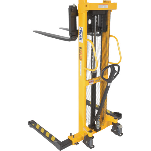 Gerbeur hydraulique manuel, Fonctionnement Pompe manuelle, Capacit&eacute; 2000 lb, Lev&eacute;e max 63" Sécurité Médic