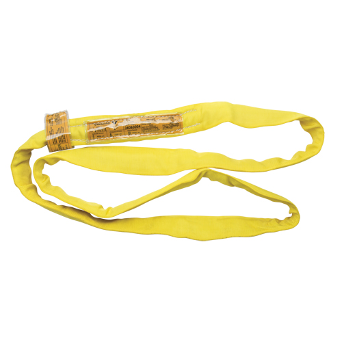 Polyester Round Sling, Yellow, 2-1/2" W x 3' L, 9000 lbs. Vertical Load Sécurité Médic