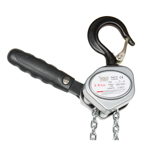 Mini Lever Hoist, 10' Lift, 550 lbs. (0.275 tons) Capacity, Zinc Plated Chain Sécurité Médic